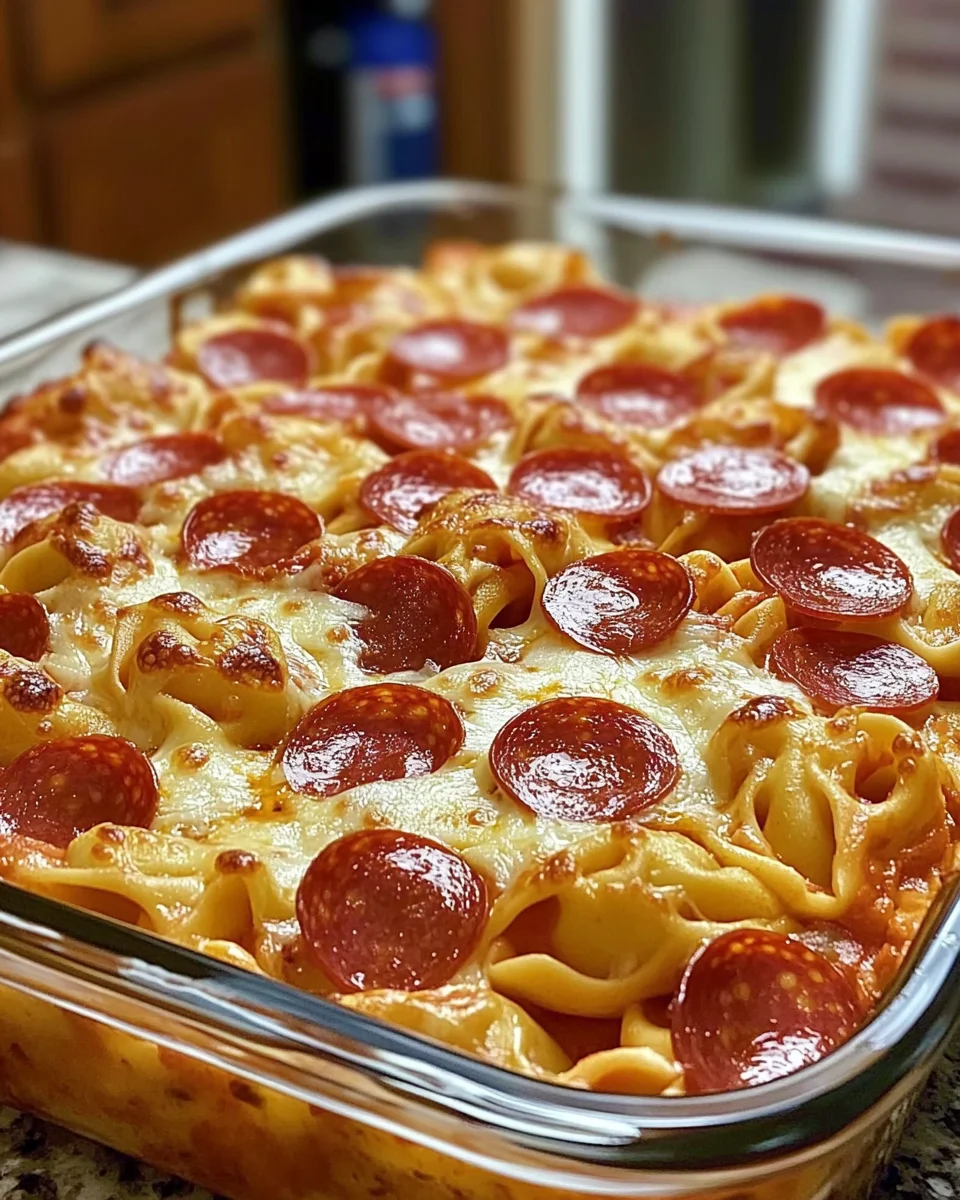 Cheesy Pepperoni Tortellini Bake: A Comforting Twist on Pizza Night