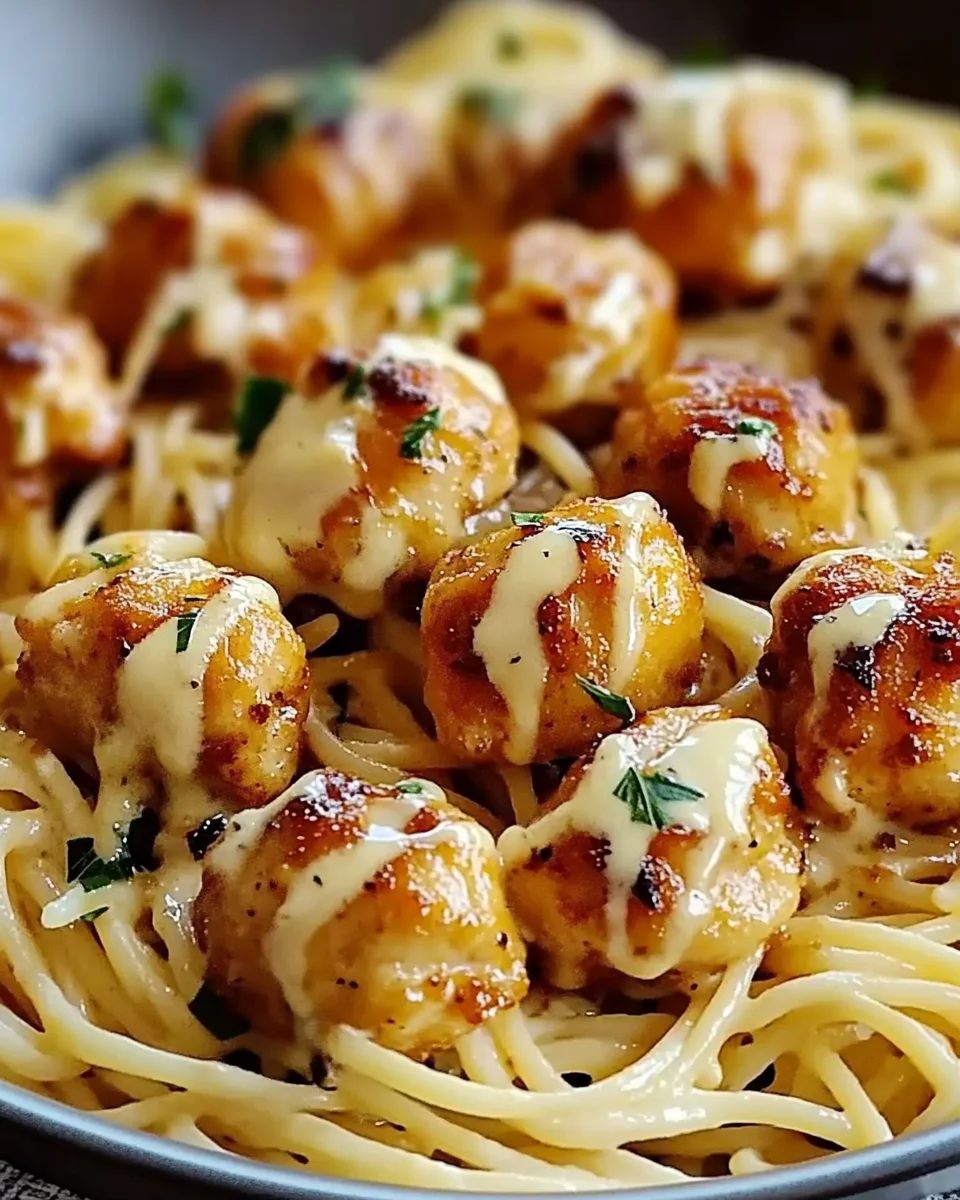 Garlic Butter Chicken Bites with Creamy Parmesan Pasta: A Comfort Food Masterpiece