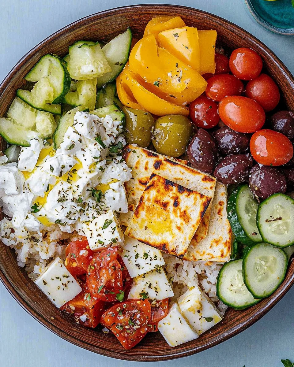 Greek Bowls with Halloumi: A Mediterranean Feast in Every Bite