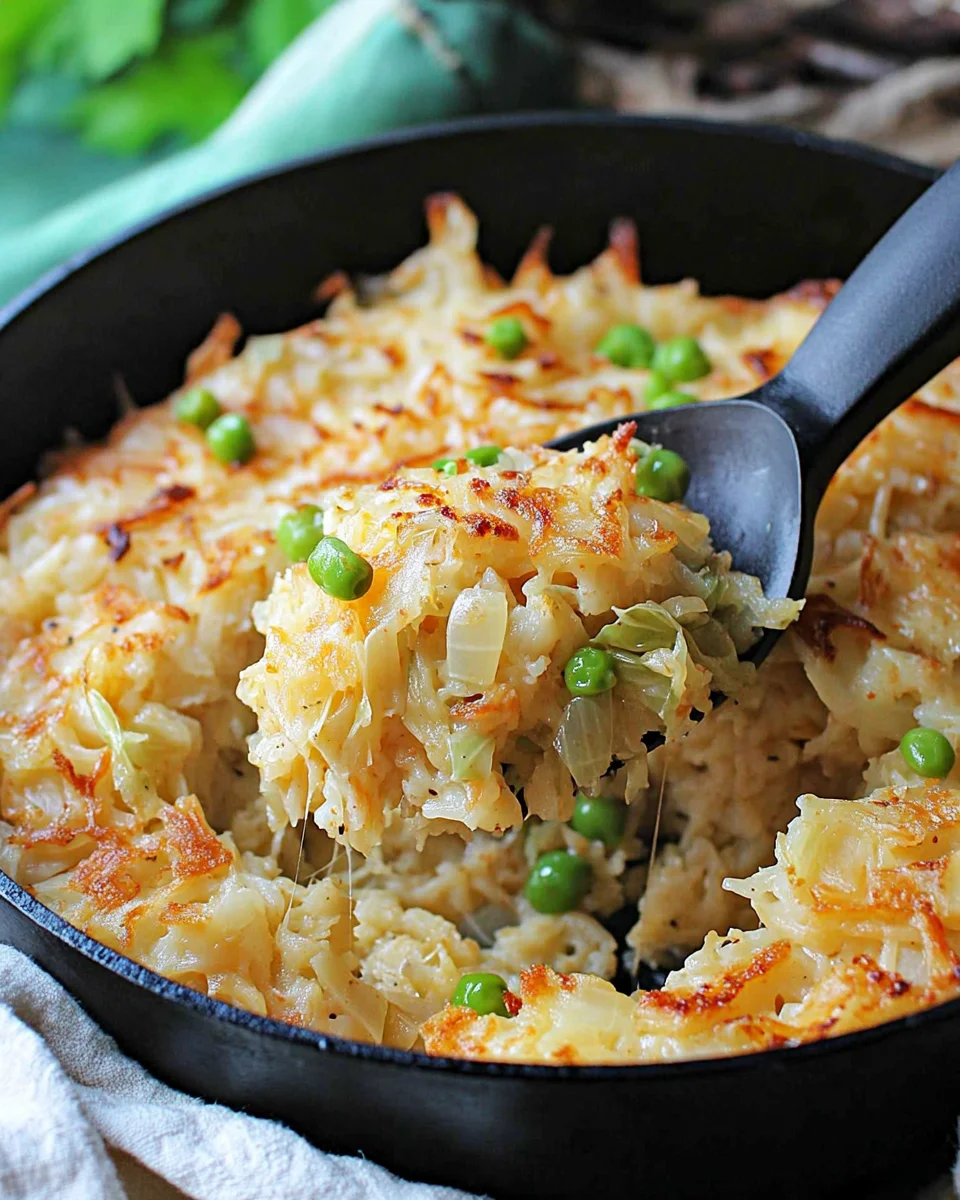 Irish Cheddar & Cabbage Hash Brown Skillet: A Golden, Cheesy Delight