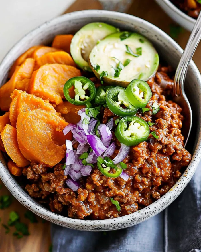 Sweet Potato Sloppy Joe Bowls are a delicious twist!