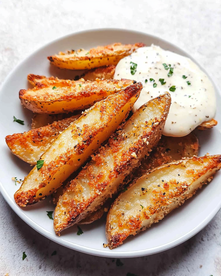 Baked Garlic Parmesan Potato Wedges Recipe is irresistible!