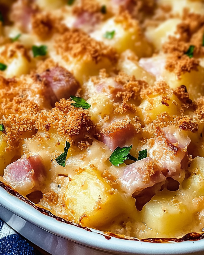 Cheesy Ham and Potato Casserole Recipe is a must-try!
