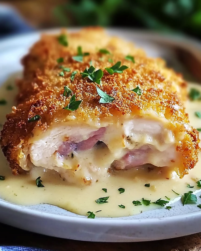 Crispy, Creamy Chicken Cordon Bleu: A Classic Dish with Timeless Elegance
