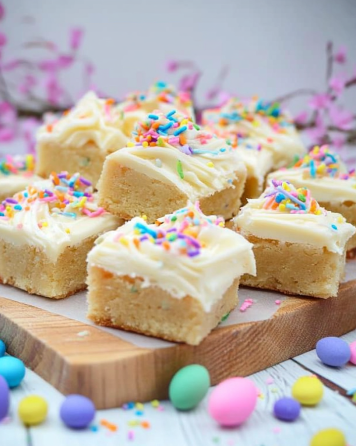 Frosted Easter Blondies: A Sweet Springtime Celebration