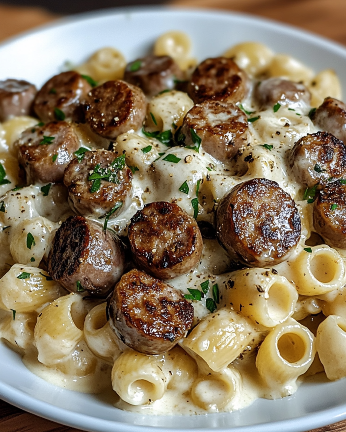 Garlic Butter Sausage Bites with Creamy Parmesan Pasta: A Comfort Meal That Never Disappoints