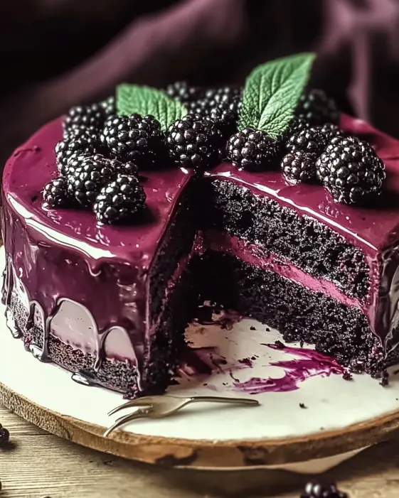 Blackberry Velvet Gothic Cake is a must-try dessert!