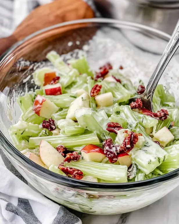 Celery Apple Crunch Salad is a refreshing delight!
