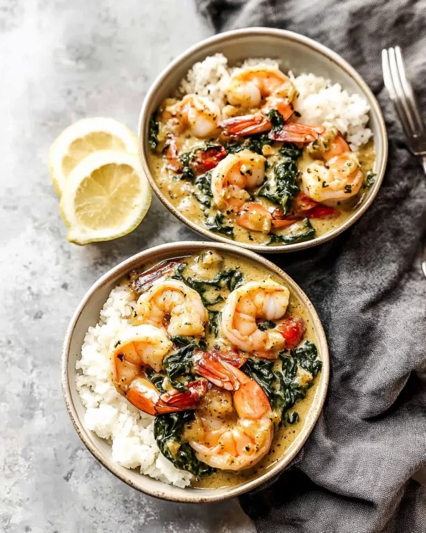 Creamy Garlic Shrimp with Spinach is a must-try dish!