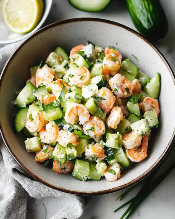 Cucumber Shrimp Salad Recipe is a refreshing delight!