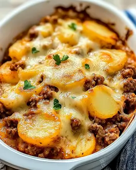 Hobo Casserole with Ground Beef and Potatoes is delicious!