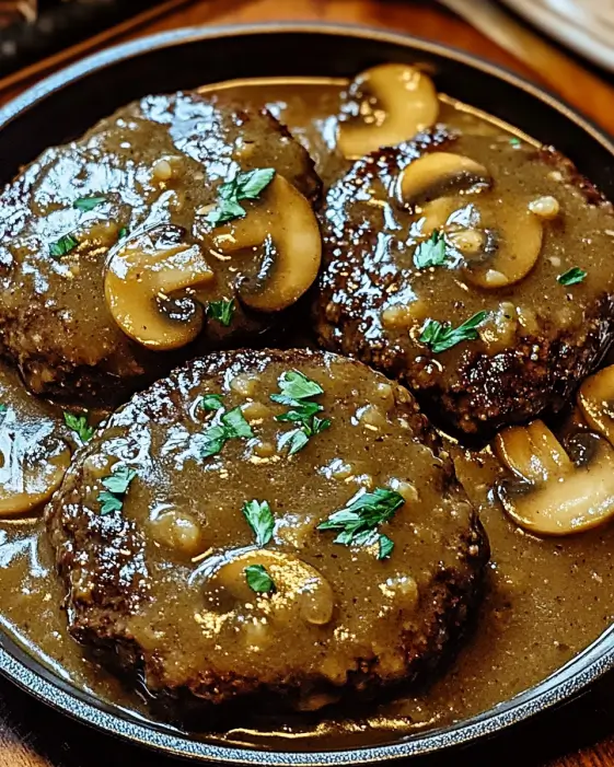 Savory Salisbury Steak with Mushroom Gravy Recipe delights!