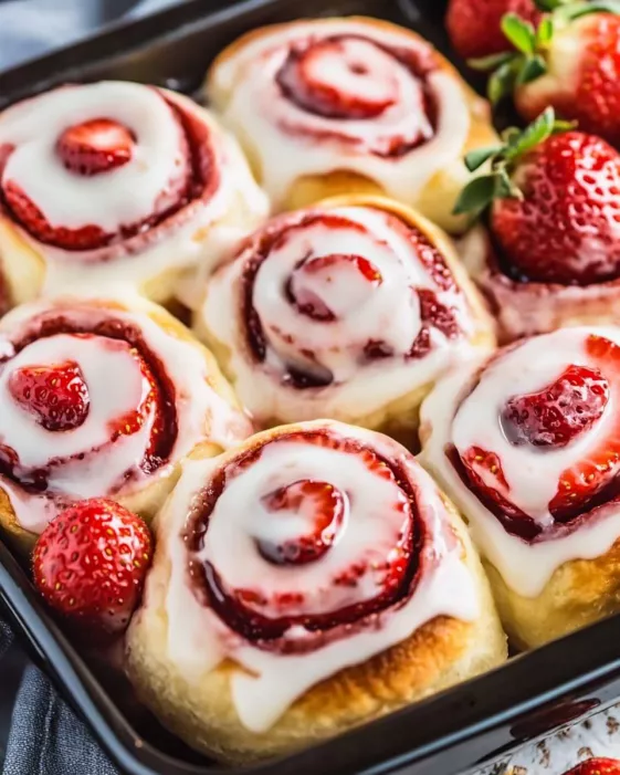 Strawberry Cheesecake Cinnabon Rolls Recipe is delightful!