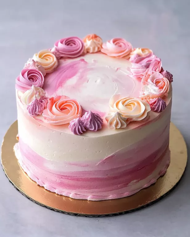 Watercolor Buttercream Cake Recipe is a must-try!