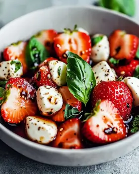 Balsamic Strawberry Caprese: A Refreshing Salad Delight!