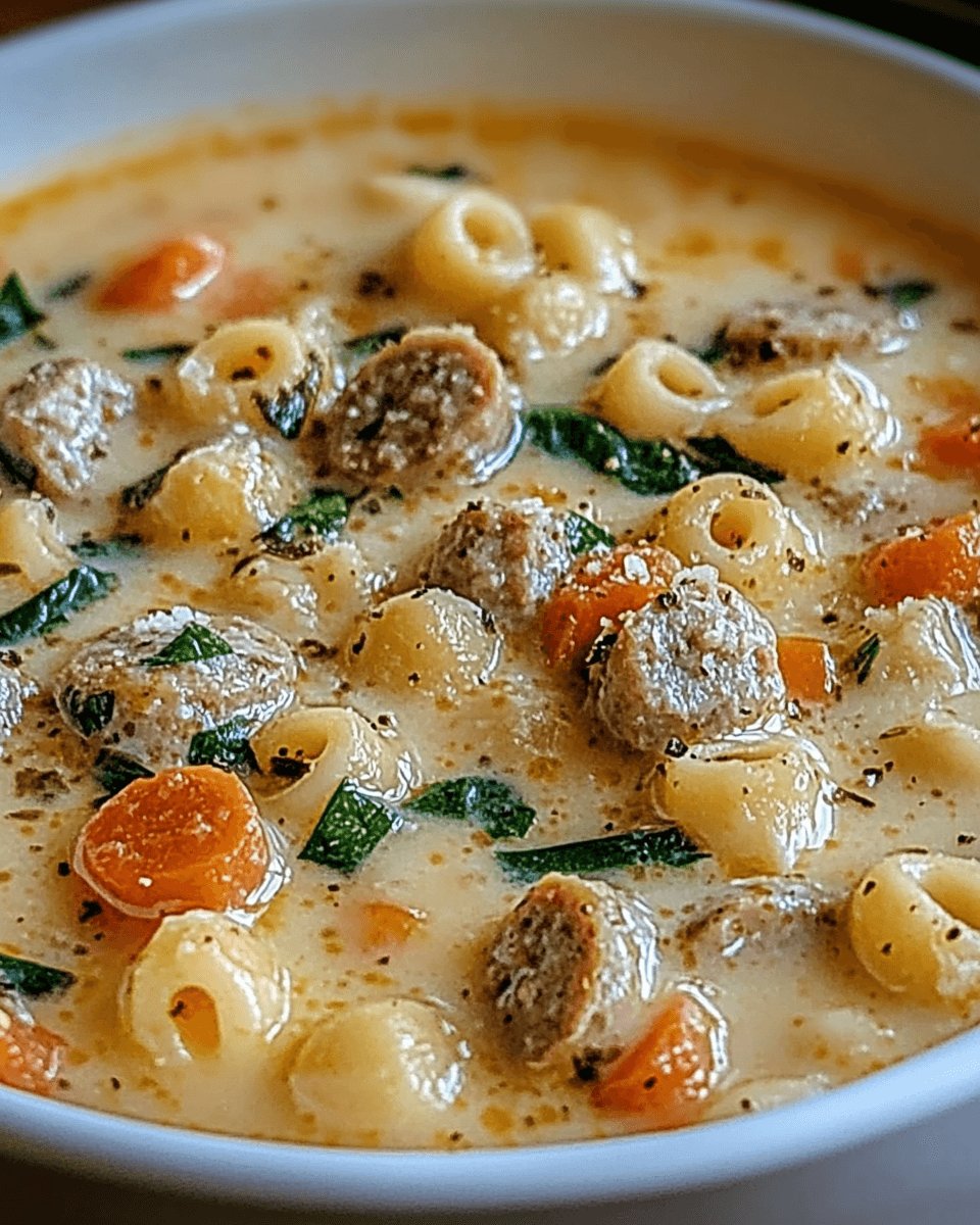 Creamy Parmesan Italian Sausage Ditalini Soup Recipe Awaits!