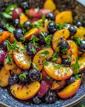 Grilled Peach Blueberry Salad: A Refreshing Delight to Try!