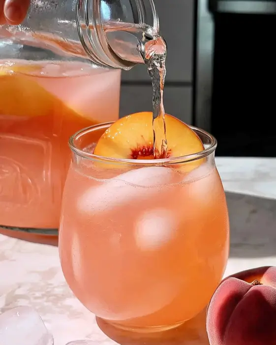 Homemade Peach Lemonade Recipe is a summer delight!