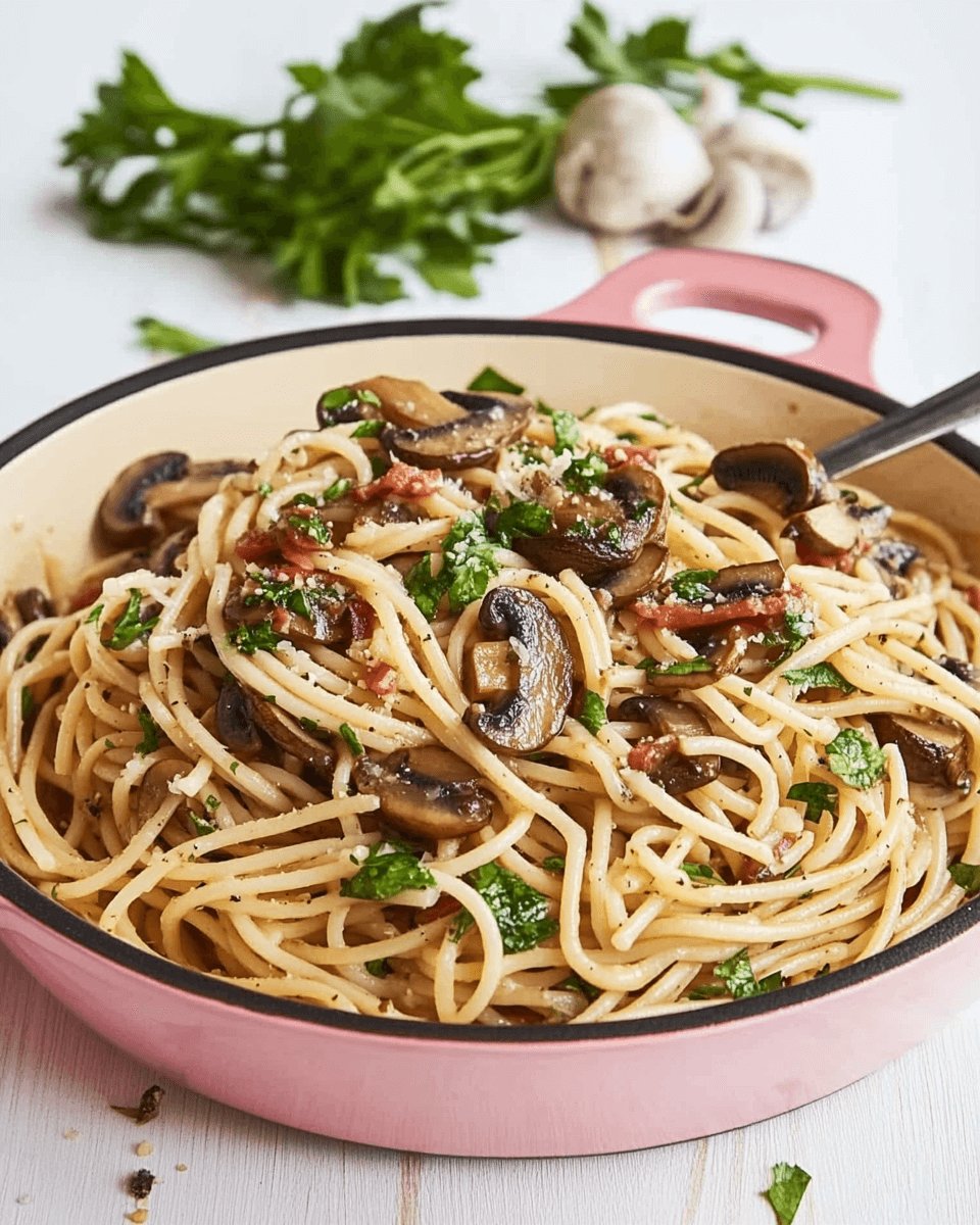 Mushroom and Garlic Spaghetti Dinner: A Delightful Recipe!