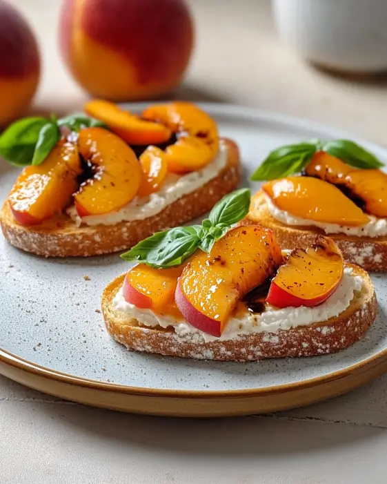 Peach Bruschetta with Balsamic Glaze is a must-try!