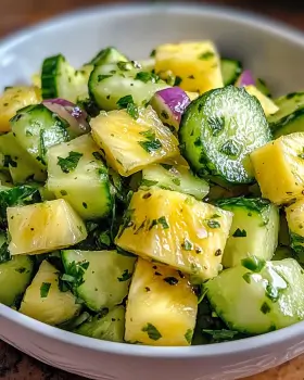 Pineapple Cucumber Salad is a refreshing summer delight.