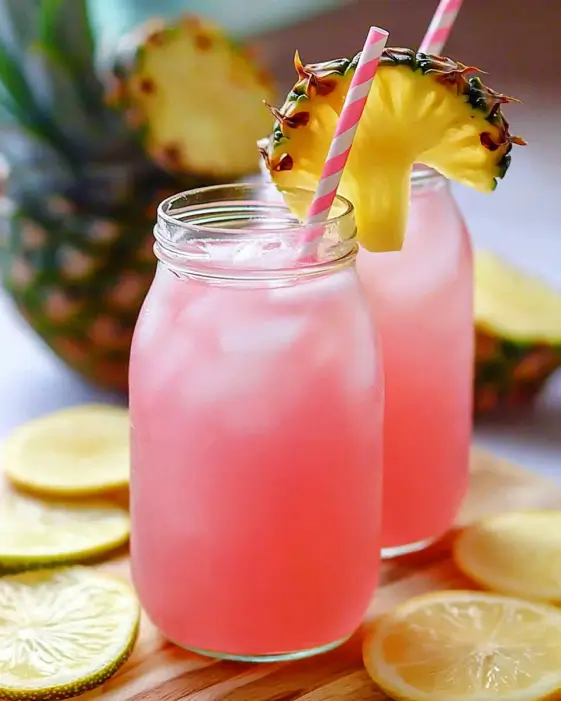 Pineapple Pink Lemonade Soda is a refreshing delight!