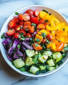 Rainbow Veggie Salad: Discover a Fresh Flavor Boost!