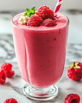 Raspberry Cottage Cheese Smoothie: A Creamy Delight!