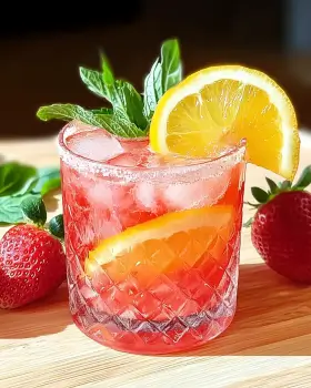 Spring Strawberry Sipper Mocktail is Refreshingly Delicious