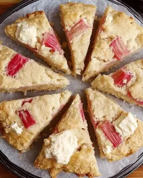 Rhubarb Vanilla Bean Scones that Delight with Every Bite!