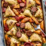 Sausage and Veggie Pierogi Bake