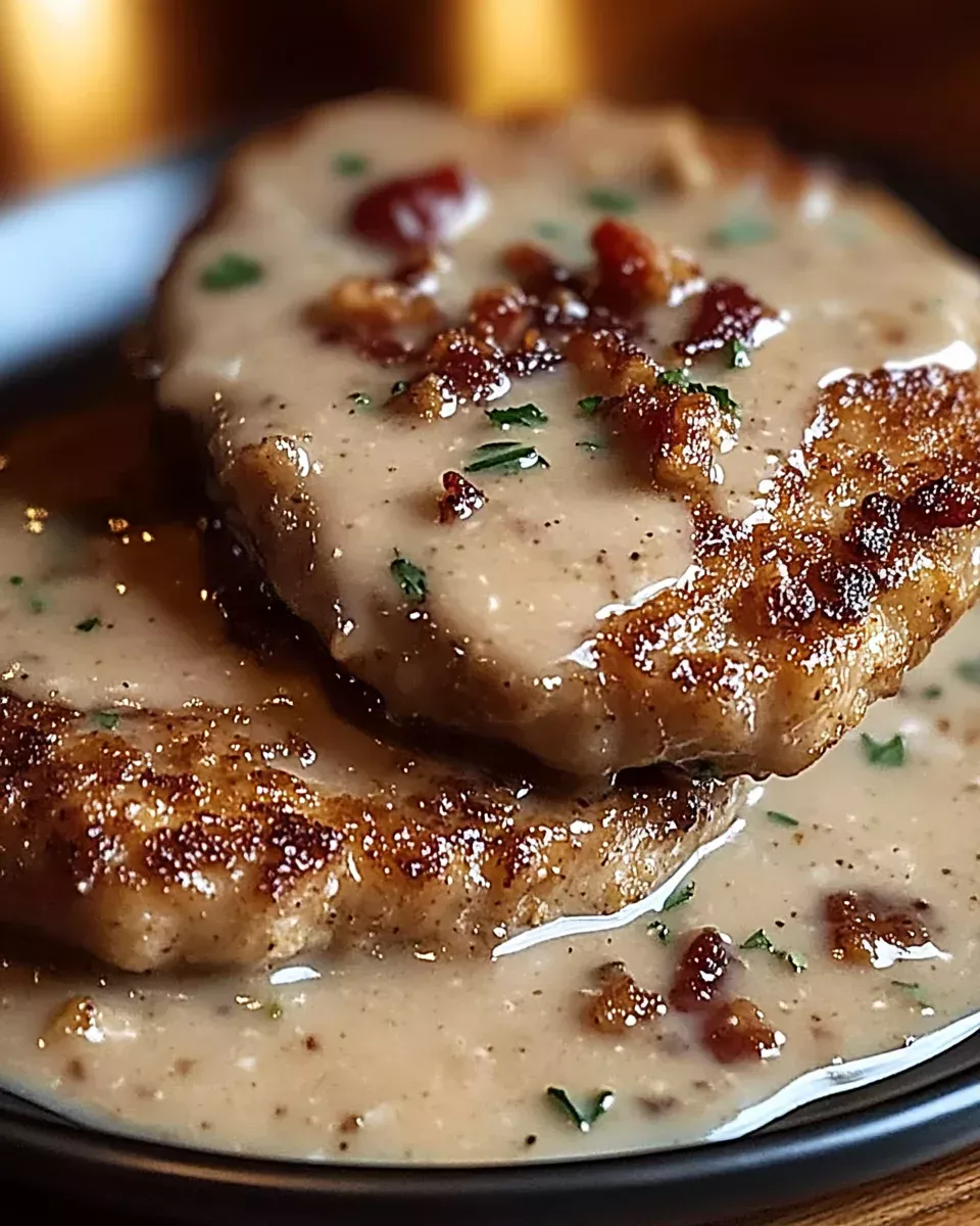 Southern Delight Country Fried Pork Chops with Bacon Gravy: A Flavorful Recipe to Savor!