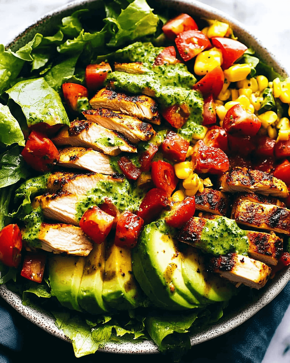 Summer Chipotle Chicken Cobb Salad with Cilantro Vinaigrette is a must-try!