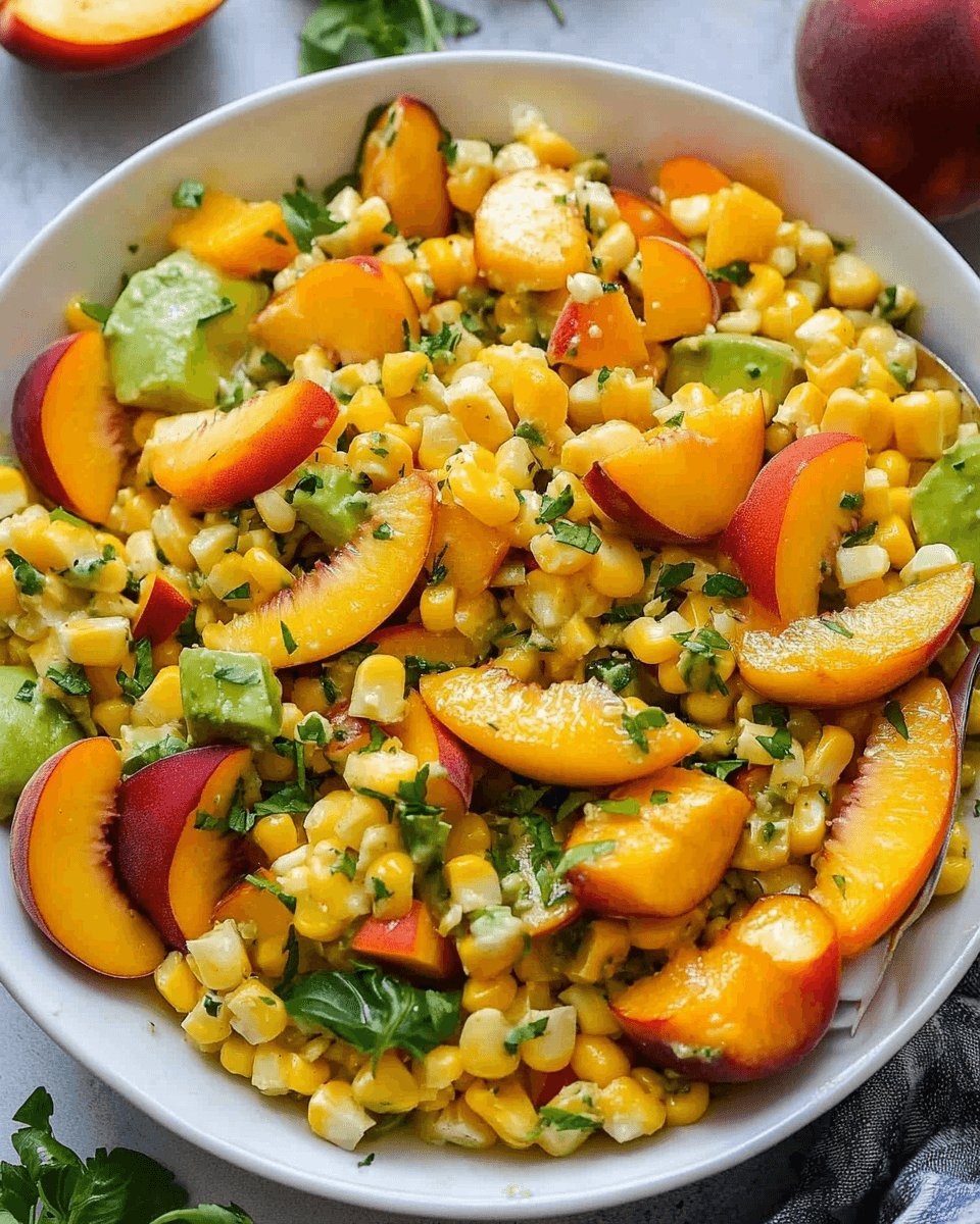Sweet Corn Salad with Peaches: A Refreshing Delight!