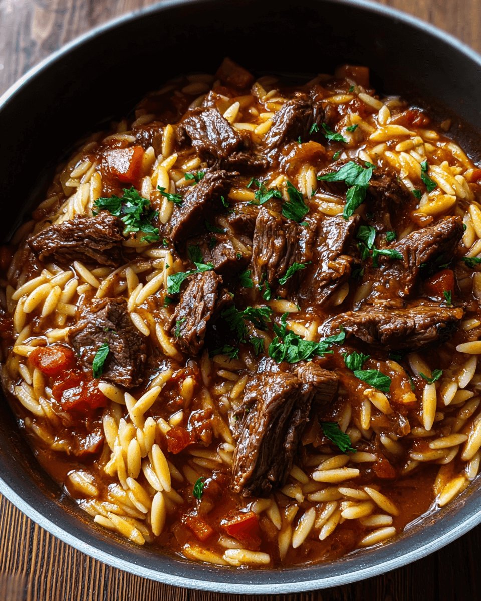 Beef Giouvetsi with Orzo: A Comforting Dinner Recipe