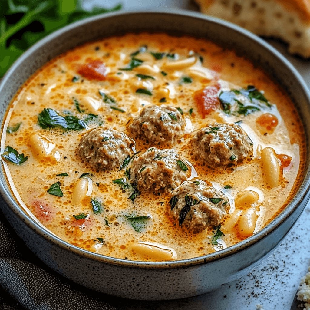 Creamy Italian Meatball Soup: A Cozy Recipe Delight!