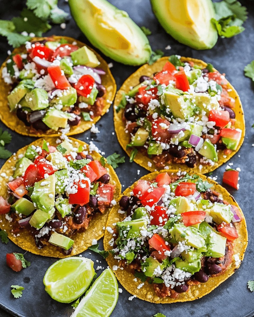 Crispy Tostadas with Black Beans and Avocado Delight You!