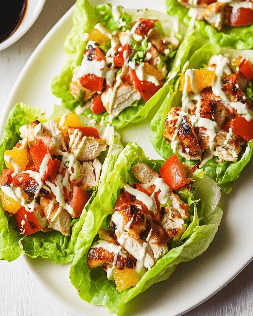 Grilled Chicken Lettuce Wraps with Orange & Balsamic Glaze: Discover Deliciousness!