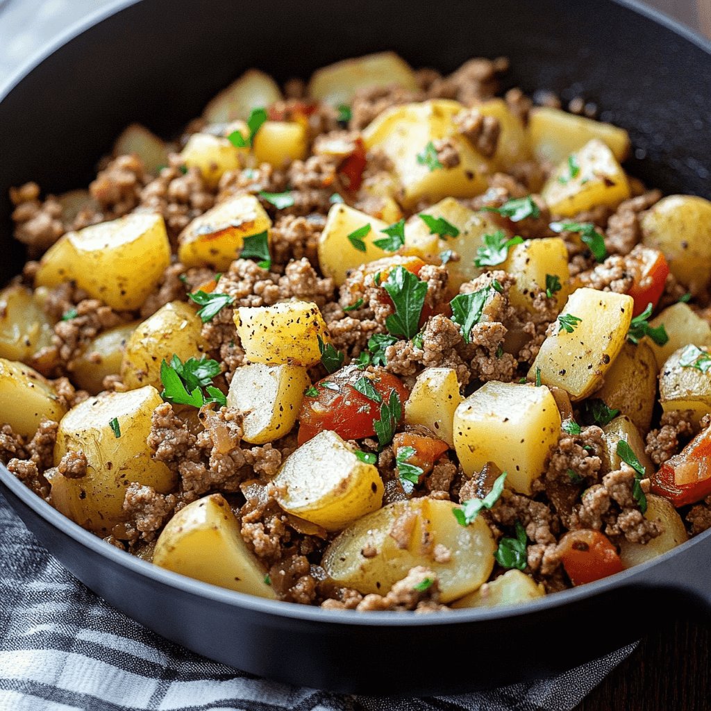 Ground Turkey and Potato Skillet: A Flavorful Meal!
