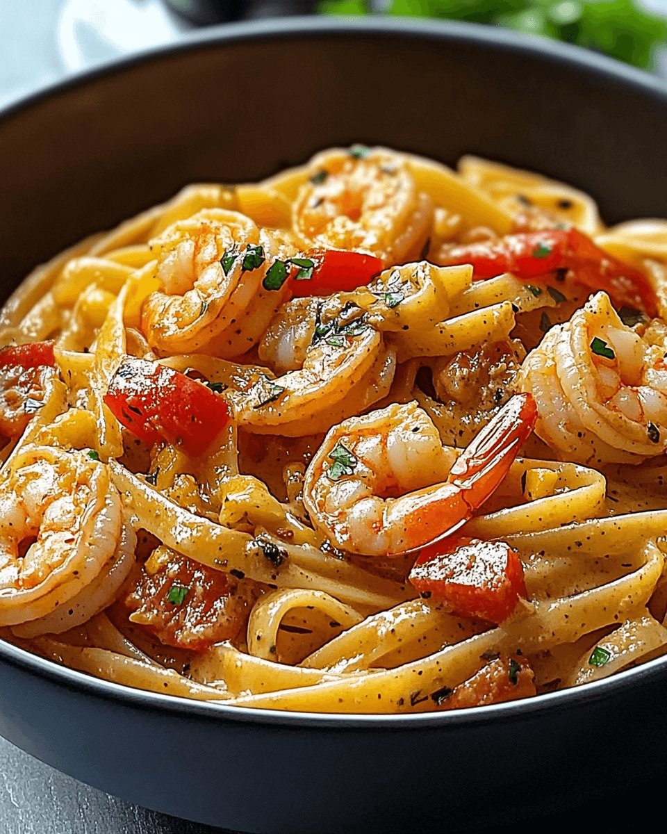 Jamaican-Style Creamy Shrimp Pasta: A Flavorful Delight!