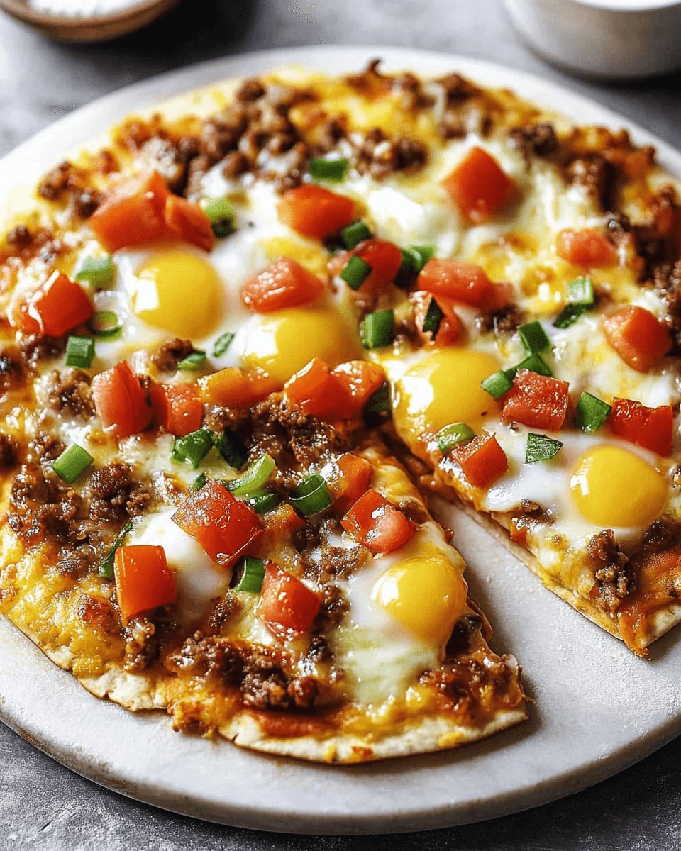 Low-Carb Breakfast Pizza with Eggs & Veggies is Delicious!