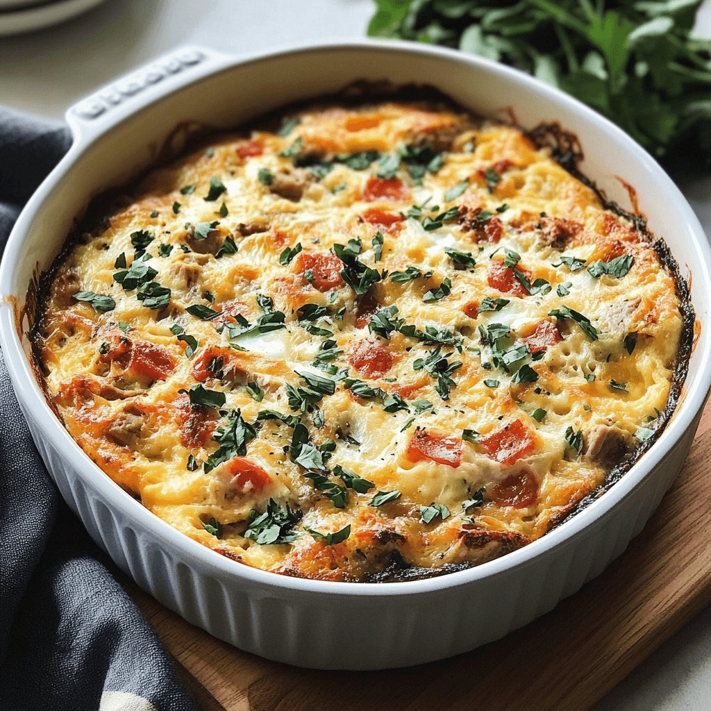 Make-Ahead Turkey & Egg Casserole for Busy Mornings!