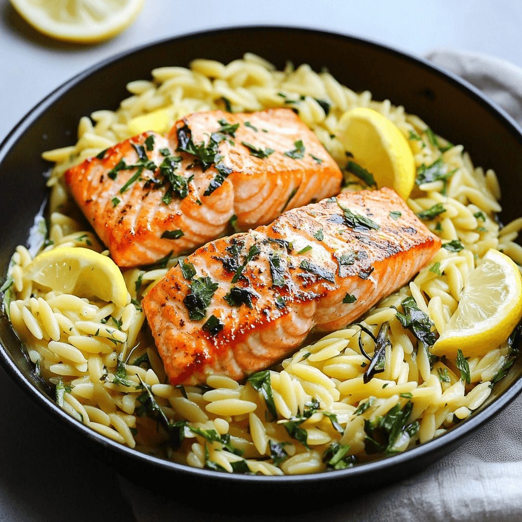 One-Pan Lemon Orzo with Salmon – Your Spring Delight!