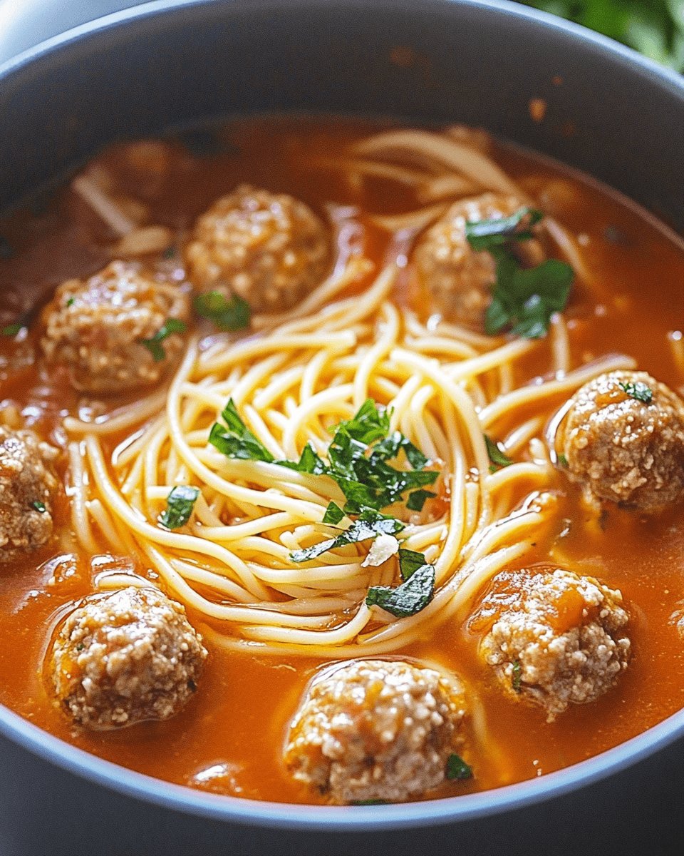 Spaghetti Meatball Soup: A Comforting Recipe You’ll Love!