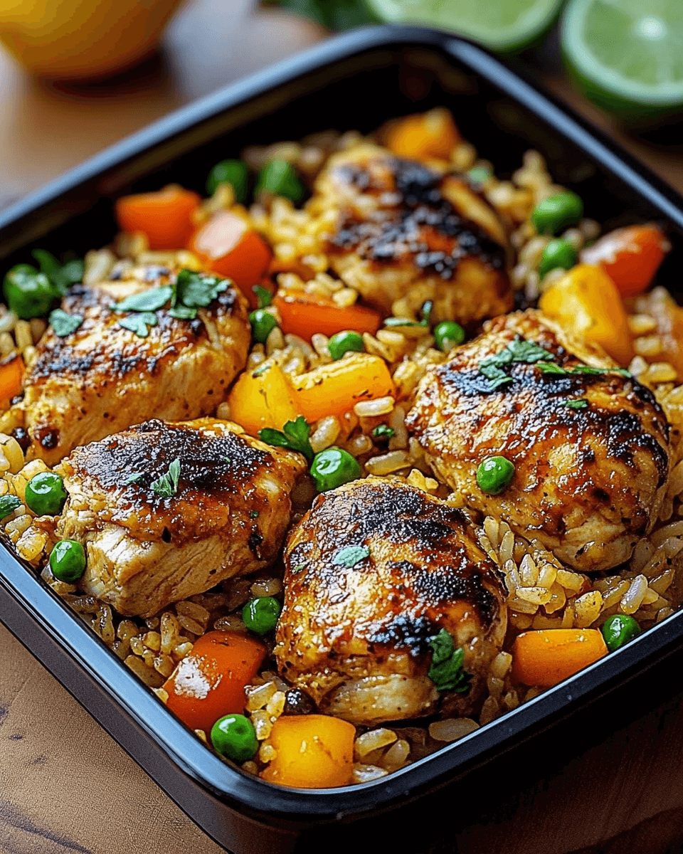 Spicy Caribbean Chicken Rice Bowl: A Flavorful Meal Prep!
