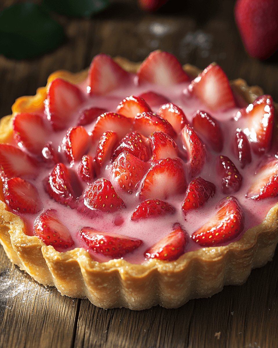 Strawberry Rose Tart with Custard Cream: A Delightful Dessert!
