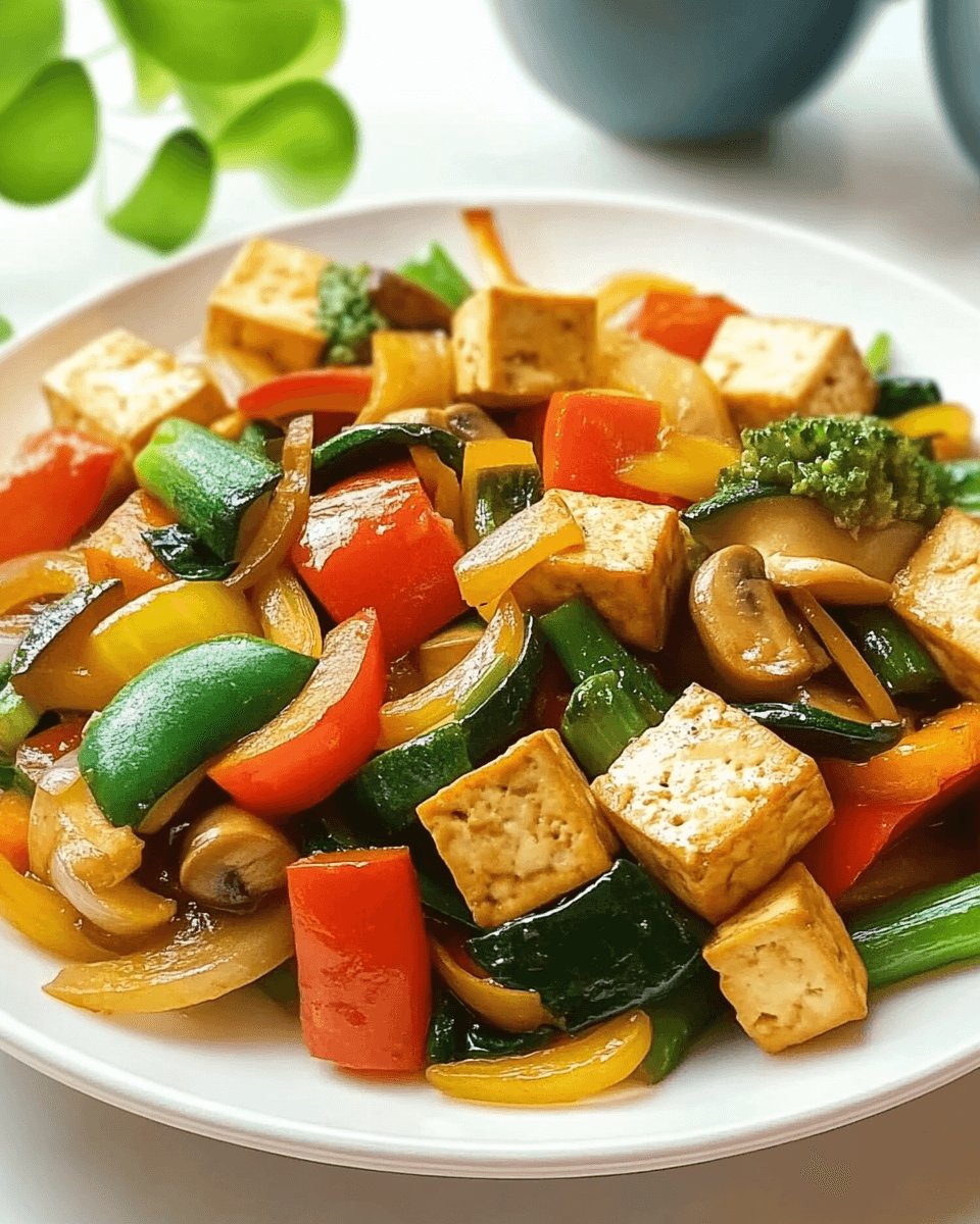 Tofu Stir-Fry with Colorful Vegetables for a Healthy Meal
