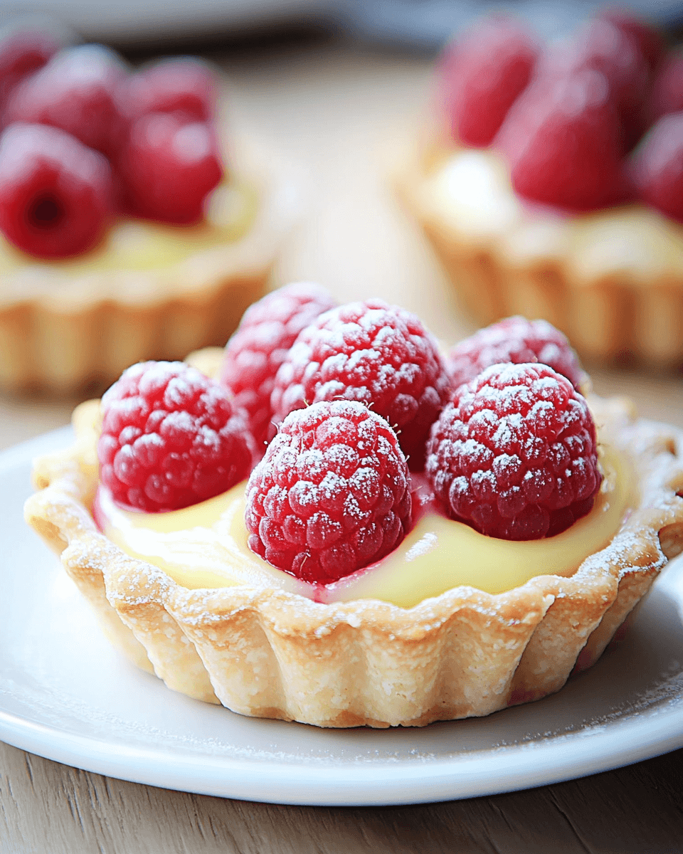 Vanilla Cream Tarts with Fresh Raspberries: A Sweet Delight!