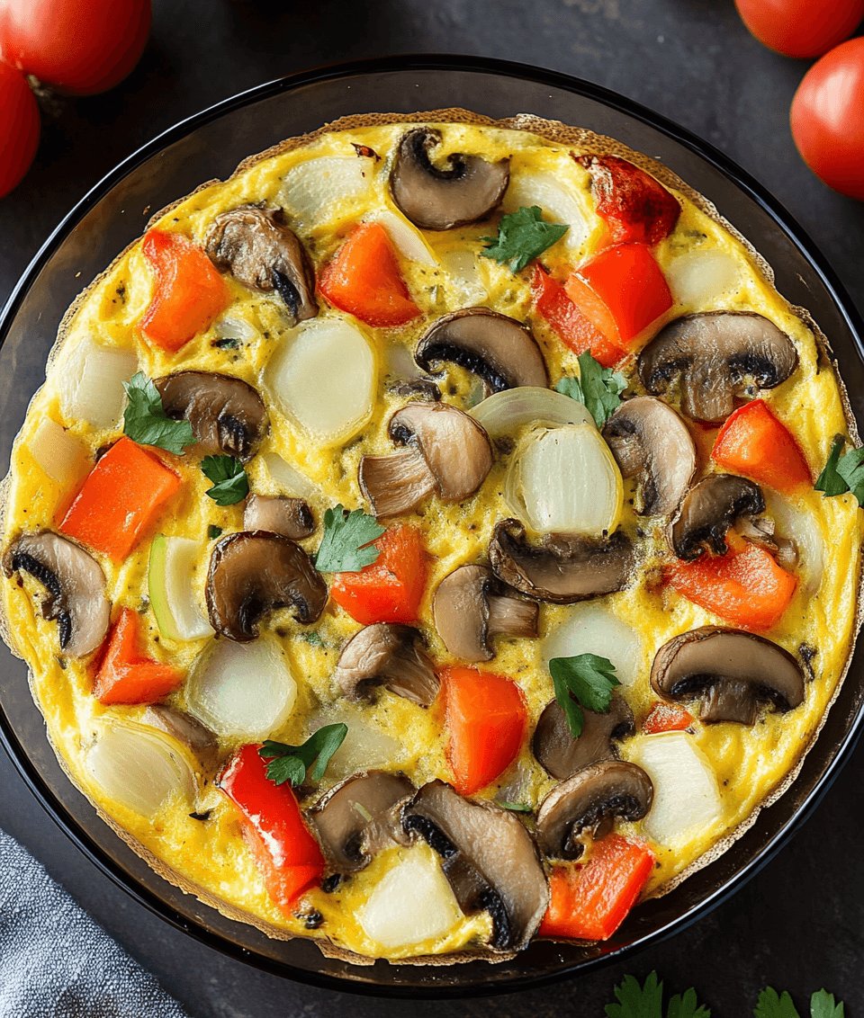 Vegetable Frittata with Bell Peppers, Onions, and Mushrooms: A Deliciously Easy Recipe!