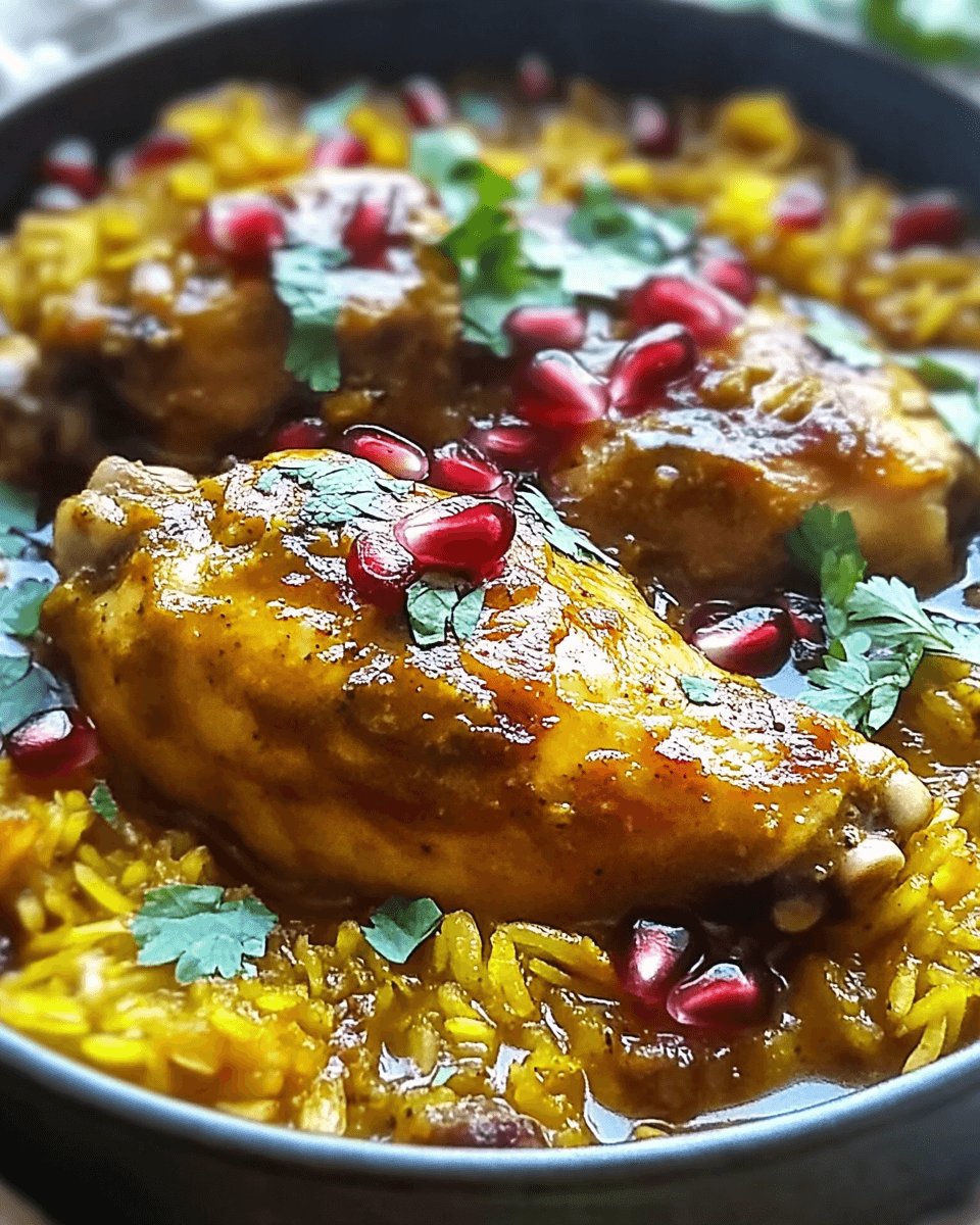 Persian Chicken with Saffron and Pomegranate: Delight Your Taste Buds!